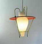vijftiger jaren hanglamp, Huis en Inrichting, Lampen | Hanglampen, Gebruikt, Ophalen of Verzenden, Glas, Minder dan 50 cm