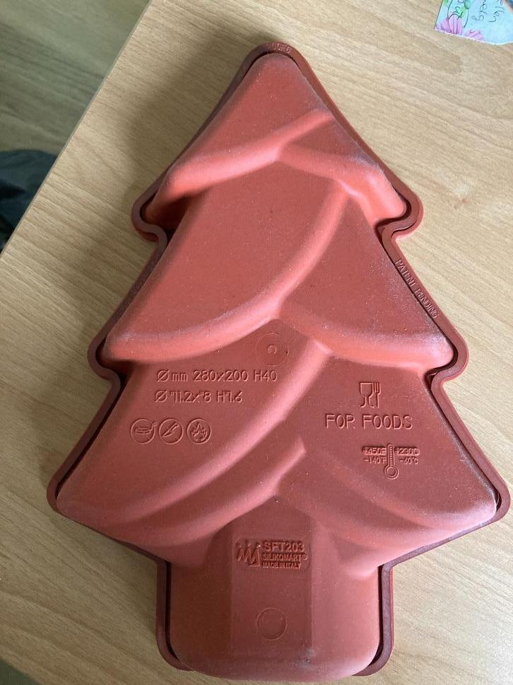 siliconen bakvorm kerstboom, Hobby en Vrije tijd, Taarten en Cupcakes maken, Zo goed als nieuw, Bakvorm, Taarten, Ophalen of Verzenden
