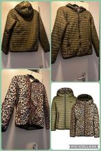 Winterjas reversible groen-luipaardprint maat 176 (advr 126), Meisje, Ophalen of Verzenden, Zo goed als nieuw, Vingino