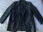 Oversized leren blazer - Zara - Maat S, Verzenden, Zwart, Zo goed als nieuw, Jasje