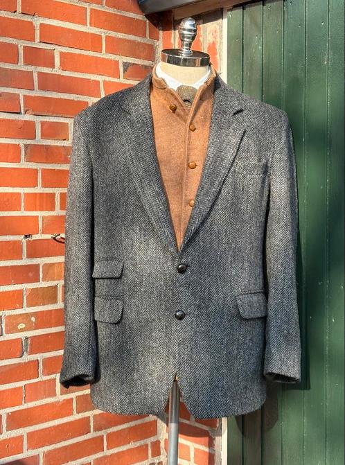 Harris tweed visgraat colbert maat 26, Kleding | Heren, Kostuums en Colberts, Gedragen, Maat 52/54 (L), Ophalen