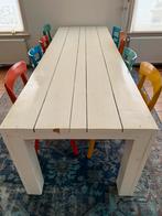 Stijgerhouten tafel, Huis en Inrichting, Tafels | Eettafels, Ophalen, Gebruikt, 200 cm of meer, Rechthoekig