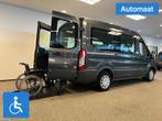 Ford Transit L2H2 Rolstoelbus Automaat (airco) 3+1, Auto's, Automaat, 12 maanden, Stof, Zwart