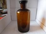 Apothekers fles bruin met stop, Antiek en Kunst, Ophalen of Verzenden