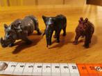 Vintage olifant, neushoorn, nijlpaard, gans poppetje, Ophalen of Verzenden, Zo goed als nieuw, Beeldje of Figuurtje
