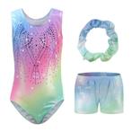 Direct leverbaar: turnpakje turnbroekje regenboog 140 146, Ophalen of Verzenden, Nieuw, Overige kleuren, Turnpak(je)