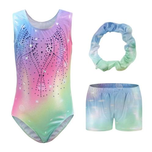 Direct leverbaar: turnpakje turnbroekje regenboog 140 146, Sport en Fitness, Turnen, Nieuw, Turnpak(je), Overige kleuren, Ophalen of Verzenden