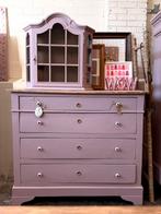 Vintage commode ladekast dressoir linnenkast meidenkast roze, Ophalen, 50 tot 70 cm, Nvt, Nvt