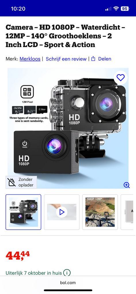HD action camera with waterproof case Maxxter, Audio, Tv en Foto, Actiecamera's, Nieuw, Overige merken, Ophalen of Verzenden