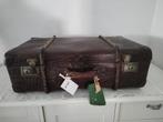 K372 VINTAGE koffer - hutkoffer met oud KLM bagagelabel, Overige materialen, Gebruikt, -, -