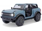 Ford BRONCO Badlands no doors 2021 blauw maisto 1:18, Ophalen, Nieuw, Auto, Maisto