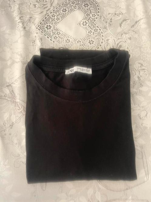 Zara Men T-shirt Maat M 100% Katoen, Kleding | Heren, Truien en Vesten, Zo goed als nieuw, Zwart, Verzenden