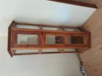 Mooie taek vitrinekast 6-kantig., Huis en Inrichting, Kasten | Vitrinekasten, Ophalen, Gebruikt, 50 tot 100 cm, 150 tot 200 cm