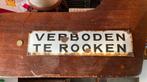 Emaillebordje verboden te rooken, Ophalen of Verzenden, Zo goed als nieuw