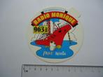 sticker oud Radio Monique 963 piraat piraten zender schip, Verzenden, Zo goed als nieuw, Bedrijf of Vereniging