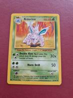 Pokemon Nidorino Base set engels kaart, Ophalen of Verzenden, Zo goed als nieuw, Losse kaart