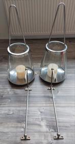 RVS Windlichten - Nieuw, Ophangen of Neerzetten, Ophalen, Nieuw, Grijs, Kandelaar