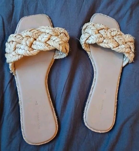 Espadrille slippers maat 39 merk Reserved, Ophalen of Verzenden, Zo goed als nieuw, Zilver, Overige materialen