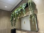 Moderne zwarte spiegel met decoratieve kunstplanten, Ophalen