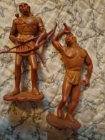 2 kunstof speelgoed poppetjes/ mens aap, Antiek en Kunst, Ophalen of Verzenden