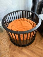 Zwarte ronde box + boxkleed, Kinderen en Baby's, Boxen, Ophalen, Gebruikt, Rond, Boxkleed