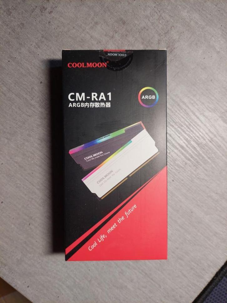 COOLMOON ARGB RAM Heatsinks (4x) + RGB Fans 120mm (set), Computers en Software, Computerkoelers, Zo goed als nieuw, Luchtkoeling
