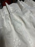 Ecru gordijnen met borduursel, 290cm breed, Ophalen, Gebruikt, 200 cm of meer, Crème