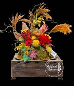 Tafestuk van zijdenbloemen | Jamica |kleurrijk bloemstuk, Binnen, Info@magical-flower.nl, Magical Flower, Nieuw