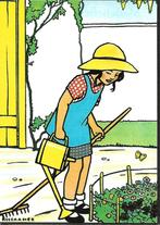 Rie Cramer- -Meisje in de tuin., Verzenden, 1960 tot 1980, Ongelopen, Kinderen