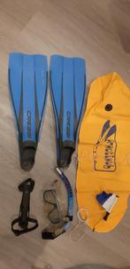 Snorkelset met zwemvliezen maat 41/42, Watersport en Boten, Ophalen of Verzenden, Duikbril of Snorkel