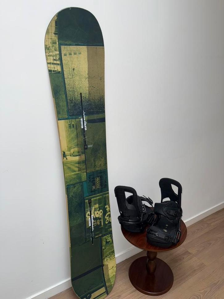 Snowboard Burton Process 159 met Burton Cartel bindingen L, Sport en Fitness, Snowboarden, Zo goed als nieuw, Board, Ophalen of Verzenden