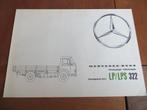 Folder Mercedes-Benz LP 322, LPS 322 vrachtwagen, trekker 59, Zo goed als nieuw, Mercedes-Benz, Mercedes, Ophalen of Verzenden