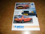 leaflet Skoda facelift modellen 1984, Boeken, Auto's | Folders en Tijdschriften, Overige merken, Ophalen of Verzenden, Zo goed als nieuw