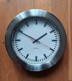 Karlsson roestvrij stalen wandklok, Ophalen of Verzenden, Gebruikt, Analoog, Wandklok