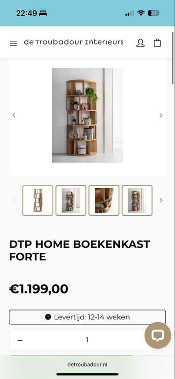 DTP Home Forte Boekenkast Teak Halfrond Round - Nieuwstaat! beschikbaar voor biedingen