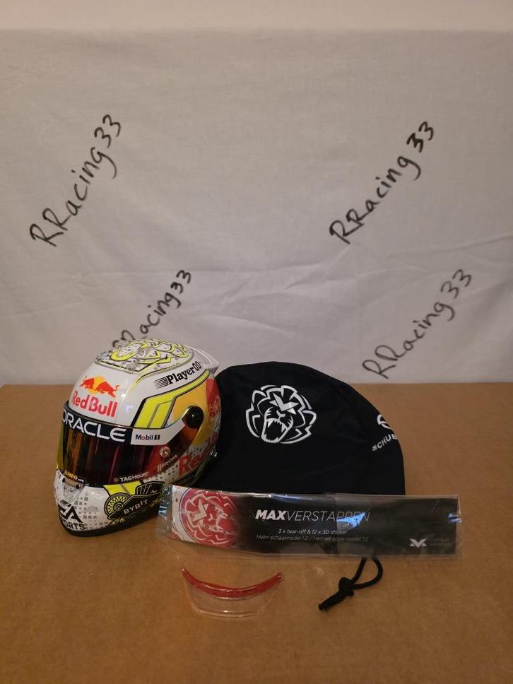 Verstappen Las Vegas 2023 helm 1:2 USA + meer, Verzamelen, Automerken, Motoren en Formule 1, Nieuw, Formule 1, Ophalen of Verzenden