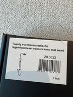 Thermostatische regendoucheset opbouw zwart, Ophalen of Verzenden, Nieuw, Douche
