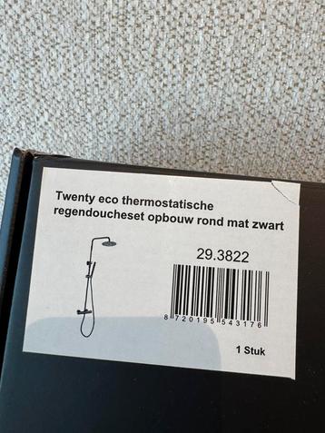 Thermostatische regendoucheset opbouw zwart beschikbaar voor biedingen