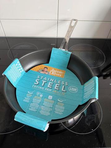 Jaimy Oliver stainless steel RVS koekenpan 28cm NIEUW beschikbaar voor biedingen