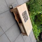 Buitentafel met gasbrander, Ophalen, Zo goed als nieuw, Rechthoekig, Hout