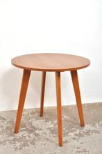 Vintage sidetable bijzettafel tafel jaren 50, 45 tot 60 cm, Gebruikt, Rond, 55 tot 75 cm