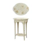 bijzettafel ,  Art Nouveau  , tafeltje Bloem motief, Overige materialen, Minder dan 55 cm, Ophalen of Verzenden, Atw