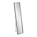 Zwarte spiegel van metaal 35x160cm van xenos, Huis en Inrichting, Woonaccessoires | Spiegels, Ophalen, Zo goed als nieuw, Rechthoekig