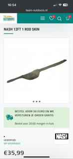 Nash 12ft foedraal 2 rod plus single sleeve, Ophalen of Verzenden, Zo goed als nieuw, Rvs of Chroom