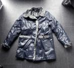 Vintage damesjas winterjas imitatieleer blauw maat 42, Kleding | Dames, Ophalen of Verzenden, Gedragen, Maat 42/44 (L), Blauw