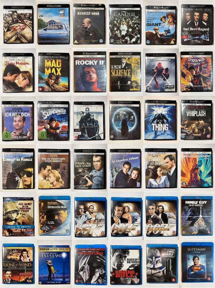 Diverse 4K Ultra HD UHD, Blu-rays en Steelbooks, Cd's en Dvd's, Blu-ray, Zo goed als nieuw, Actie, Ophalen