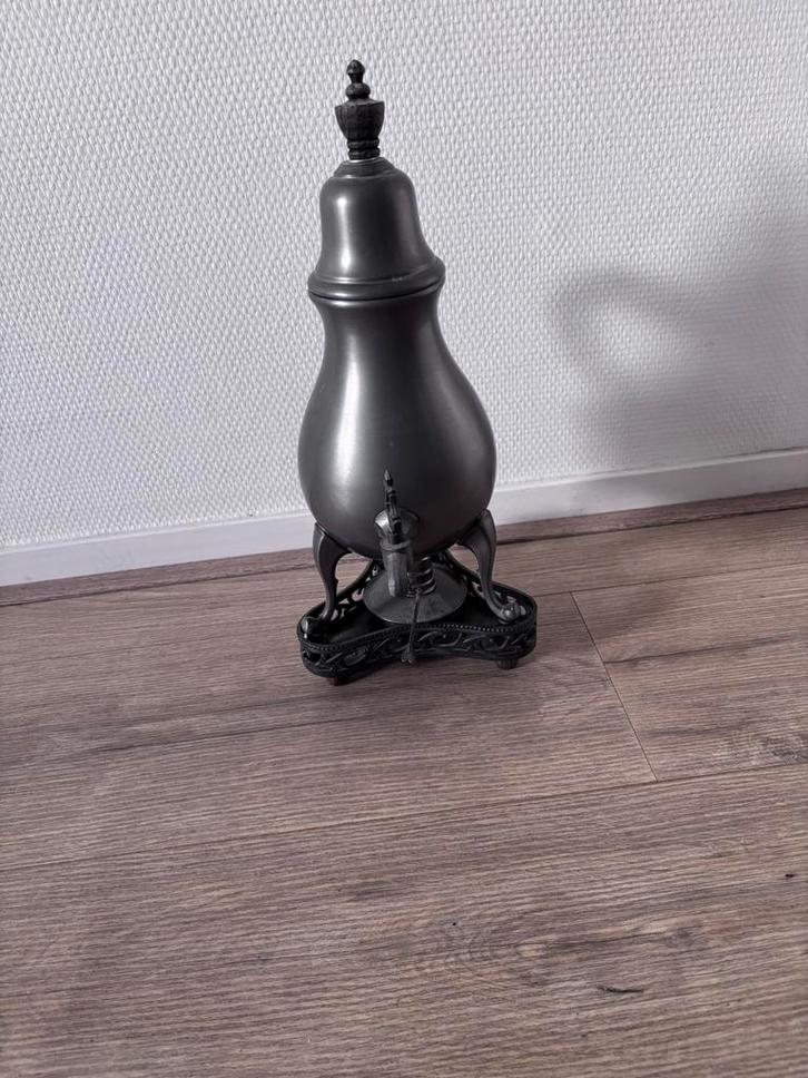 Antieke Tinnen Kraantjeskan/Droppelmina, Antiek en Kunst, Antiek | Tin, Ophalen