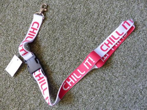 nieuw keycord keychain Chill it! Lanyard  Esprit Leeuwarden, Verzamelen, Sleutelhangers, Nieuw, Ophalen of Verzenden