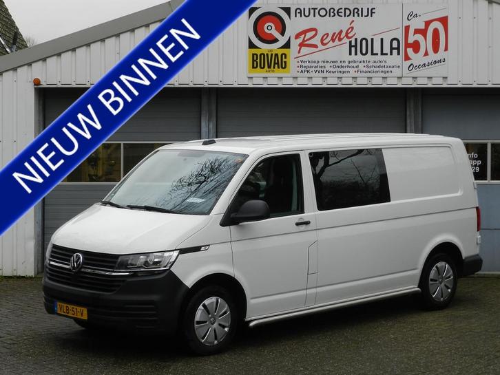 Volkswagen Transporter 2.0 TDI L2H1 30 DC 6Pers Apple & Andr, Auto's, Bestelauto's, Bedrijf, Te koop, ABS, Airbags, Airconditioning