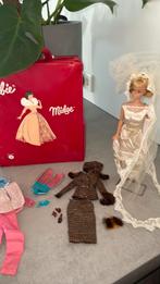 Oude/vintage koffer mattel met barbies,Amg en skipper, Ophalen of Verzenden, Zo goed als nieuw, Pop